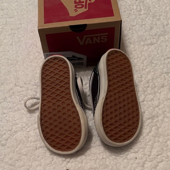 Vans Kids Black and White Sneakers - Picture 3 of 6